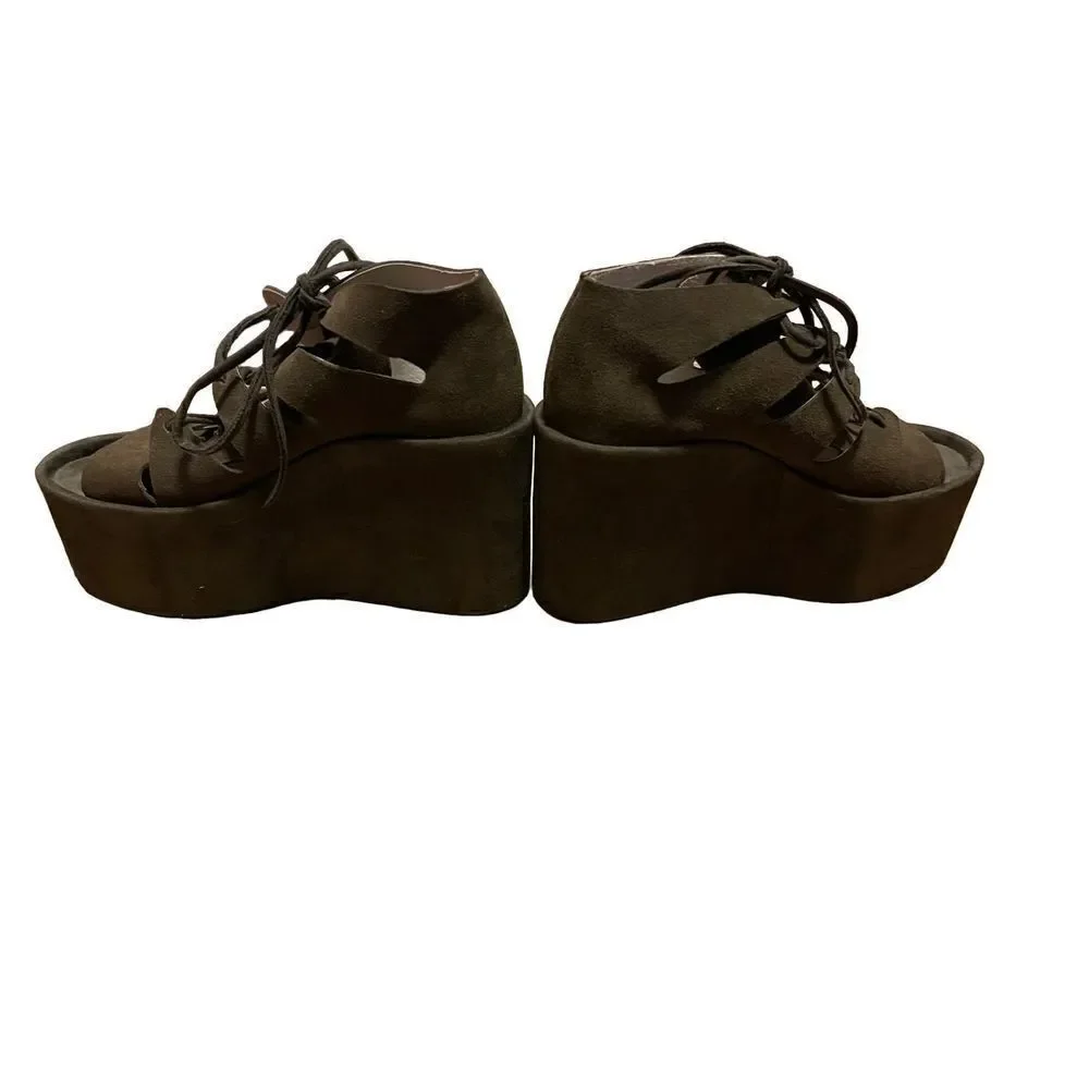 Jeffrey Campbell Green Suede Platform Shoes
